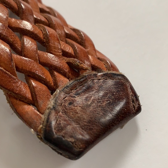 Vintage leather braided belt 32” fits up to 29W - Picture 6 of 6